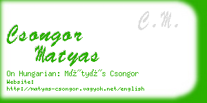 csongor matyas business card